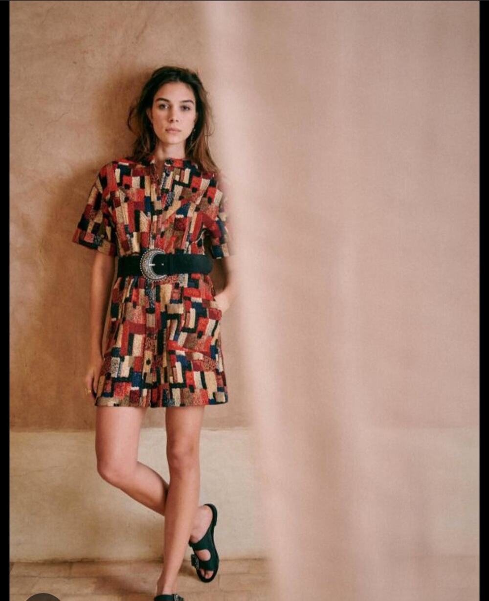 Sezane Robe Paulette Jacquard Dress Size: 36